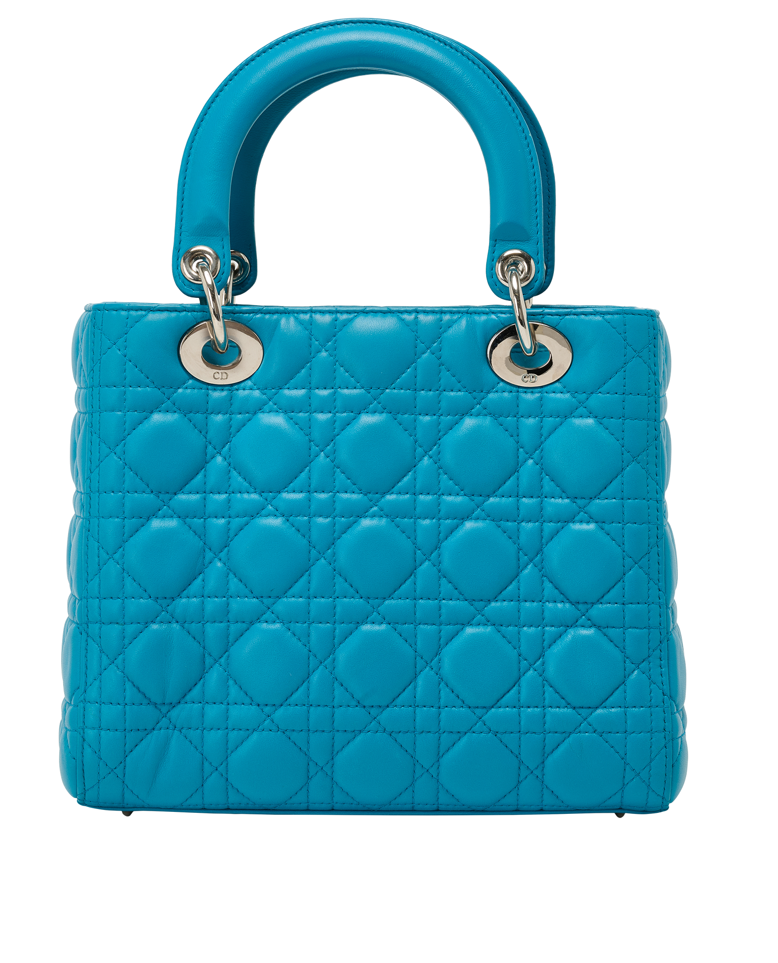 Lady Dior Medium, &pound;1,700, Handbags, Blue, Leather, Back view
